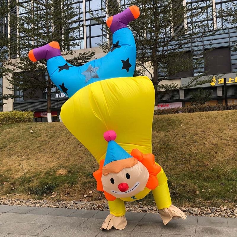 Adult Clown Inflatable Costume Funny Blowup Cosplay Party Outfit Hilarious Standout Fancy Dress - 6