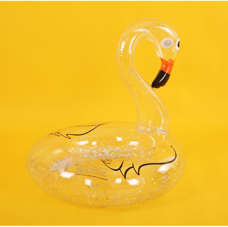 Summer Fun Inflatable Swan Swimming Circle Holographic Glitter Confetti Water Floating Island Pool Toy For Adults And Kids - 4 Summer Fun Inflatable Swan Swimming Circle Holographic Glitter Confetti Water Floating Island Pool Toy For Adults And Kids - 4