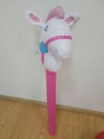 Currently Available Inflatable Hammer Long Wooden Club Horse Head Children Riding Stick Toy S - 2