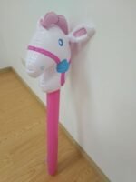 Currently Available Inflatable Hammer Long Wooden Club Horse Head Children Riding Stick Toy S - 5
