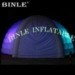 Custom 8m Marquee Igloo Inflatable Dome Tent With 3 Entrance Tunnel Camping Party Tents For - 2