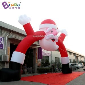 Custom Made 12x7 3mh Inflatable Christmas Arch With Santa Claus Archway For Day Decoration Model Toy - 2