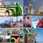 Custom Made 3m 4m 5m High Silver Tentacle Inflatable Octopus Leg For Decoration Toys - 2