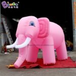 Custom Made 3m Length Inflatable Pink Elephant Big For Animal Exhibition - 3