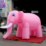 Custom Made 3m Length Inflatable Pink Elephant Big For Animal Exhibition - 4