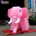 Custom Made 3m Length Inflatable Pink Elephant Big For Animal Exhibition - 5