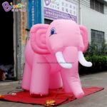 Custom Made 3m Length Inflatable Pink Elephant Big For Animal Exhibition - 6