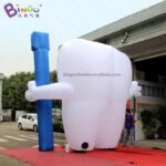 Custom Made 4m High Inflatable Tooth Wtih Brush Teeth Cartoon For Commercial Display Event Toys - 2