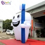 Custom Made 4m High Inflatable Tooth Wtih Brush Teeth Cartoon For Commercial Display Event Toys - 4