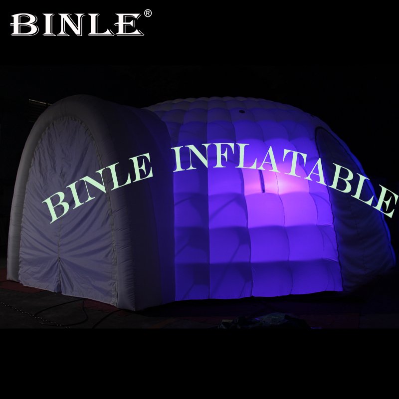 8m Custom Inflatable Igloo Dome Tent With 3 Tunnels For Camping And Party Events - 1 8m Custom Inflatable Igloo Dome Tent With 3 Tunnels For Camping And Party Events - 1