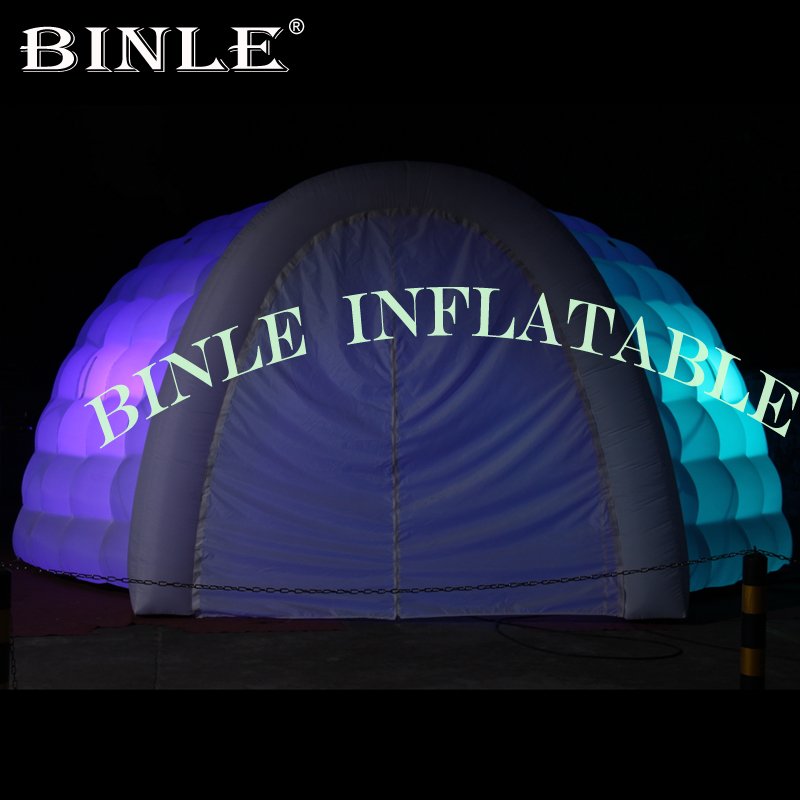 8m Custom Inflatable Igloo Dome Tent With 3 Tunnels For Camping And Party Events - 2 8m Custom Inflatable Igloo Dome Tent With 3 Tunnels For Camping And Party Events - 2