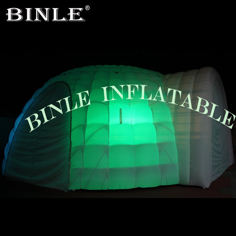 8m Custom Inflatable Igloo Dome Tent With 3 Tunnels For Camping And Party Events - 3 8m Custom Inflatable Igloo Dome Tent With 3 Tunnels For Camping And Party Events - 3