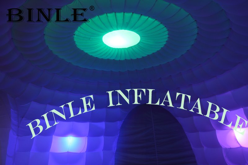 8m Custom Inflatable Igloo Dome Tent With 3 Tunnels For Camping And Party Events - 4 8m Custom Inflatable Igloo Dome Tent With 3 Tunnels For Camping And Party Events - 4