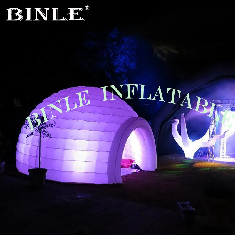 Ledlit Inflatable Igloo Dome Tent For Camping Parties Custom Marquee Events - 2