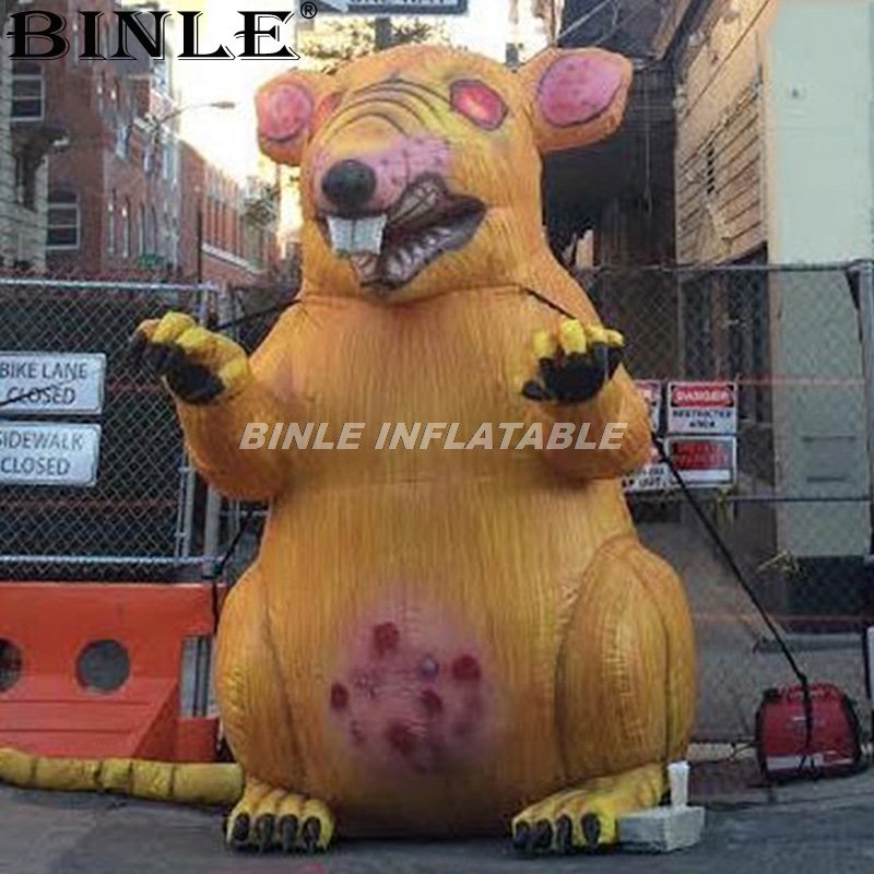 Custommade Yellow Inflatable Advertising Balloon Lifelike Mouserat Replica For Promotions And Events - 3 Custommade Yellow Inflatable Advertising Balloon Lifelike Mouserat Replica For Promotions And Events - 3