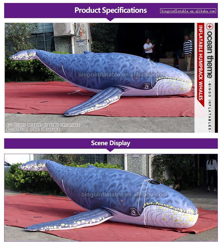 Large 38 Meter Customizable Inflatable Whale Ideal For Theme Park Display Or Kids Cartoon Toy - 1 Large 38 Meter Customizable Inflatable Whale Ideal For Theme Park Display Or Kids Cartoon Toy - 1