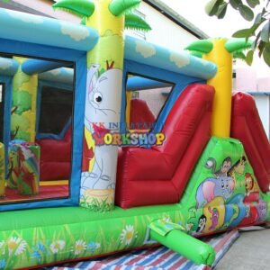 Customization Of Green Jungle Park Amusement Inflatable Castle - 2