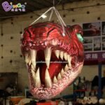 Customized 1 5m Length Big Inflatable Dinosaur Head Model Toys - 3