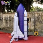 Customized 2 5m Height Inflatable Shuttle Rocket Ship Space Toy - 3
