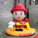 Customized 3 2m High Inflatable Fireman Cartoon Model For Event Advertising -inflatable Toy - 3