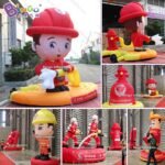 Customized 3 2m High Inflatable Fireman Cartoon Model For Event Advertising -inflatable Toy - 4