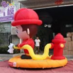 Customized 3 2m High Inflatable Fireman Cartoon Model For Event Advertising -inflatable Toy - 5