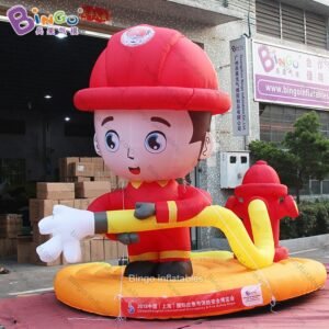 Customized 3 2m High Inflatable Fireman Cartoon Model For Event Advertising -inflatable Toy - 2