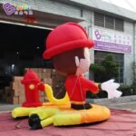 Customized 3 2m High Inflatable Fireman Cartoon Model For Event Advertising -inflatable Toy - 6