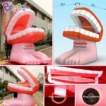 Customized 3m Height Giant Inflatable Tooth Cartoon Advertising Toys - 6