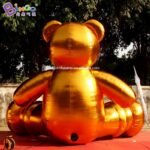 Customized 5x4 Meters Giant Inflatable Golden Bear Mascot For Decoration Toys - 2