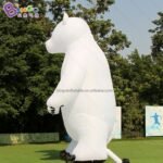 Customized 6m Height Inflatable Giant Polar Bear Airblown Stand White For Display Toys - 5