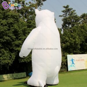 Customized 6m Height Inflatable Giant Polar Bear Airblown Stand White For Display Toys - 2
