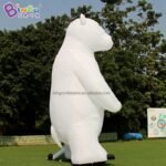 Customized 6m Height Inflatable Giant Polar Bear Airblown Stand White For Display Toys - 6