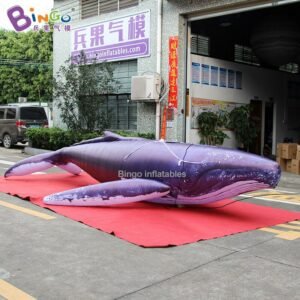 Customized 6m Length Giant Inflatable Whale Swimming 20 Feet Toys - 2