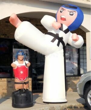 Customized Giant Advertising Character Inflatable Karate Man Taekwondo For