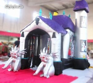 Inflatable Horrible Haunted House 6mx4mx2 5m Giant Ghost Castle For Halloween - 2