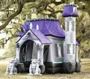 Inflatable Horrible Haunted House 6mx4mx2 5m Giant Ghost Castle For Halloween - 1