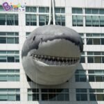Customized Giant Inflatable Shark On The Building 5 Parts Large Toys - 5