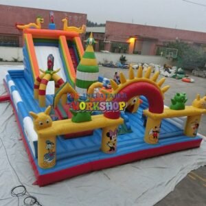 Customized Inflatable Slide Trampoline Combination Children's Fun City Bouncer - 2