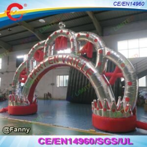 Customized Outdoor Design Inflatable Wedding Entrance Arches Circus Crown Arch For Party Decoration - 2