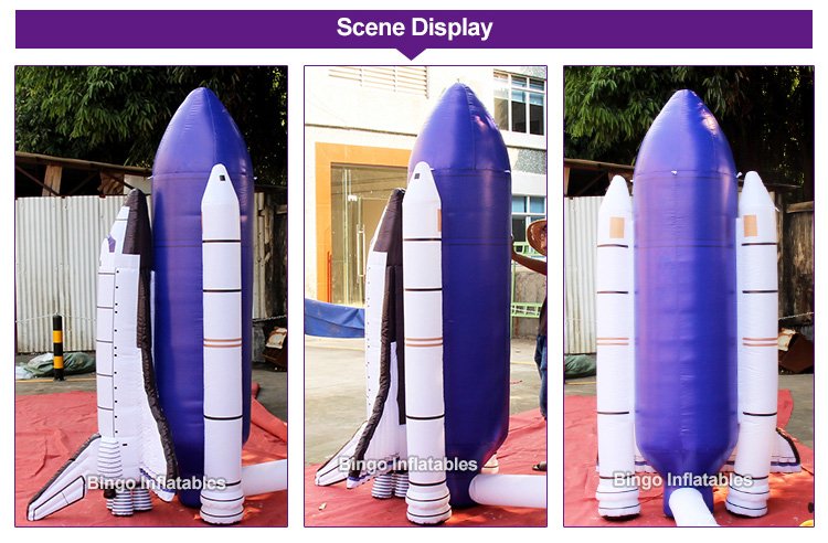 Customizable 25m Tall Inflatable Space Shuttle Rocket Ship Toy For Kids Outdoor Play - 2