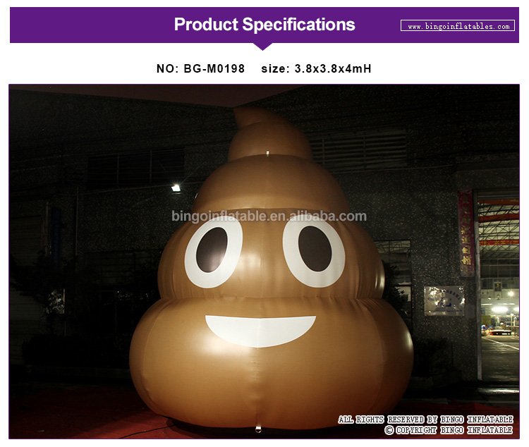 Personalized Giant 3d Inflatable Cartoon Poop Toy For Fun Retail Displays Or Market Stalls - 1