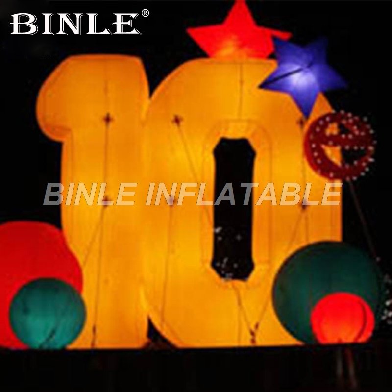Personalized Led Illuminated Giant Inflatable Alphabet And Number Decorations For Birthday Party Events - 2