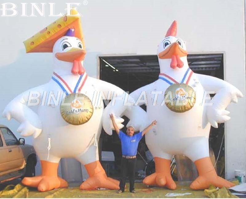 Giant Custom Inflatable Rooster Chicken Mascot Outdoor Advertising Balloon Personalized Animal Model Display - 1