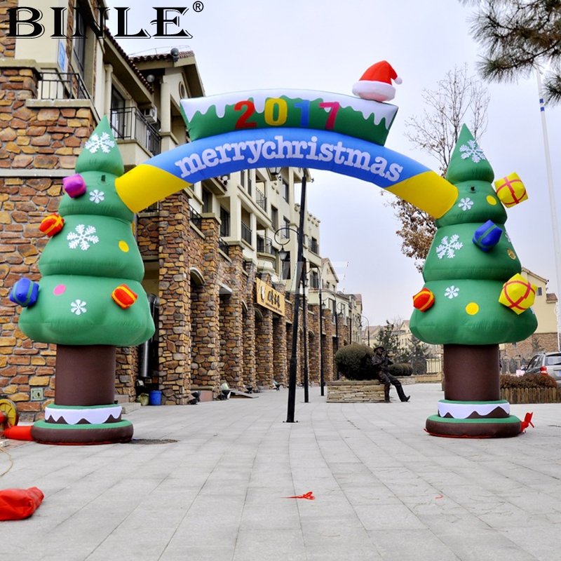 Customized Large Inflatable Archway Christmas Tree Design Holiday Party Road Decoration For Xmas Celebrations - 3