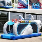 Deep Sea Giant Shark And Modeling Inflatable Slide For Children - 3