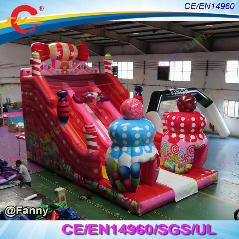 Giant 9x5x6m Inflatable Candy Slide Fun Jumping Activity For Kids And Adults Ideal For Commercial Rentals - 2 Giant 9x5x6m Inflatable Candy Slide Fun Jumping Activity For Kids And Adults Ideal For Commercial Rentals - 2