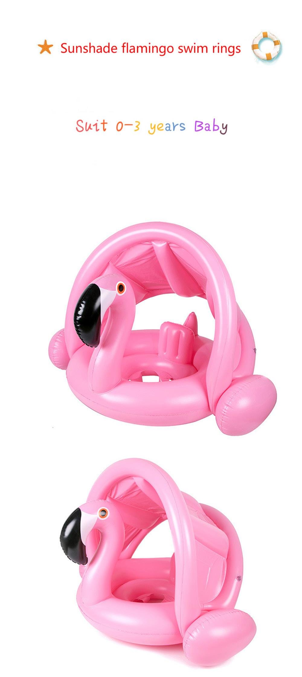 Dmar Inflatable Baby Flamingo Rideon Pool Float With Sunshade 03 Years Safe Swim Ring Water Toys Infant Seat Circle - 1 Dmar Inflatable Baby Flamingo Rideon Pool Float With Sunshade 03 Years Safe Swim Ring Water Toys Infant Seat Circle - 1