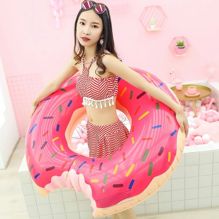 Extra Large Inflatable Donut Swim Ring Lifesaver Float Seat For Adults Summer Childrens Pool Party Toy - 7 Extra Large Inflatable Donut Swim Ring Lifesaver Float Seat For Adults Summer Childrens Pool Party Toy - 7