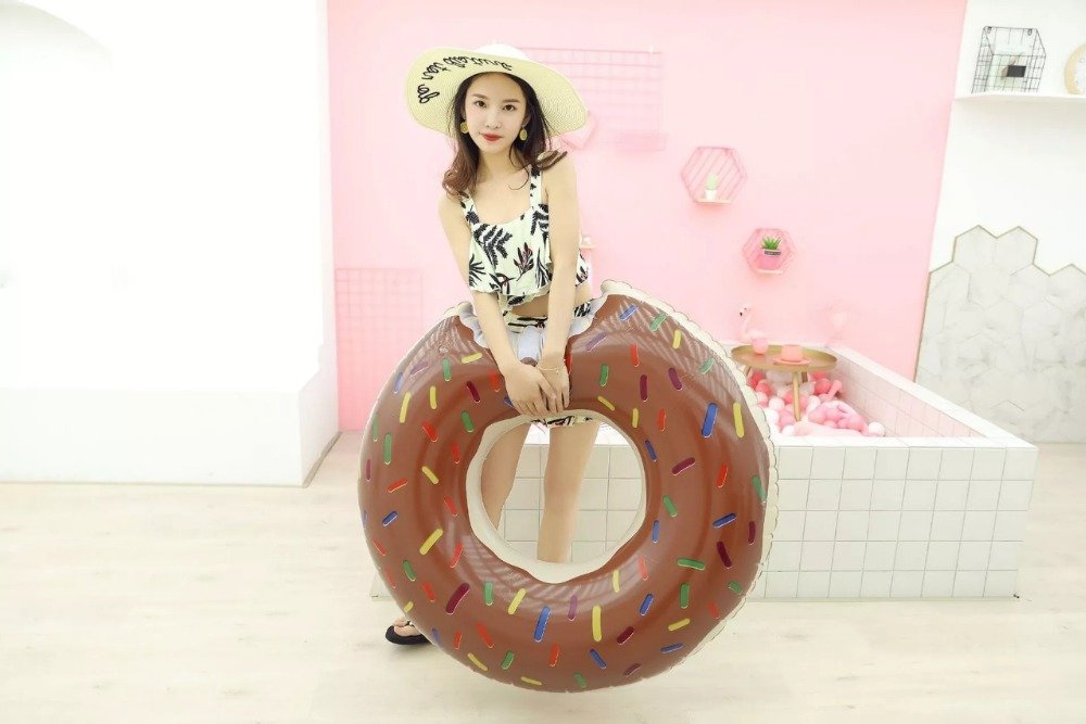 Extra Large Inflatable Donut Swim Ring Lifesaver Float Seat For Adults Summer Childrens Pool Party Toy - 9 Extra Large Inflatable Donut Swim Ring Lifesaver Float Seat For Adults Summer Childrens Pool Party Toy - 9